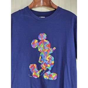 Disney Mickey Mouse Shirt Mens Large Navy Uniqlo UT Colorful Tee Graphic